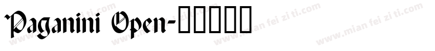 Paganini Open字体转换